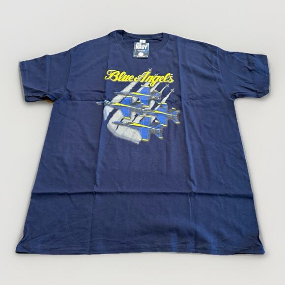 Americas Navy L Blue Angles Jets Short Sleeve T-Shirt Size L Official Merch NWT - Picture 1 of 9